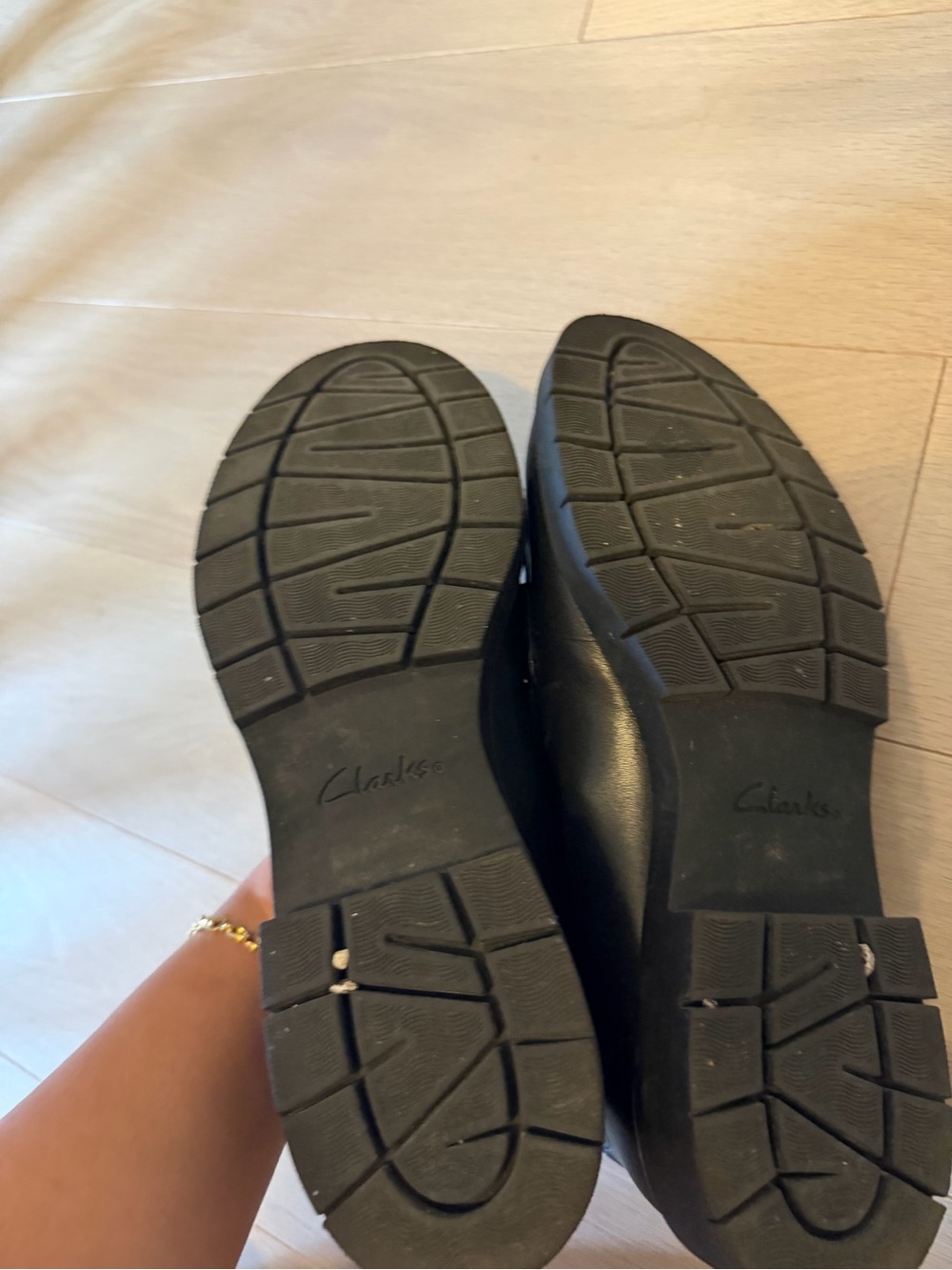 Clarks Black Loafers with Leopard Print Vamp - Picture 5 of 5
